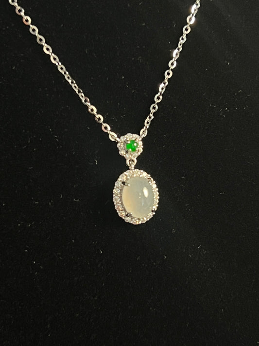 White Jade Drop Necklace