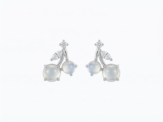 Cherry Jade Studs