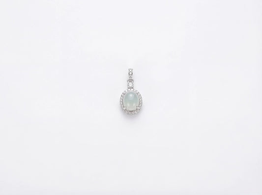 Oval Cabochon Jade Charm