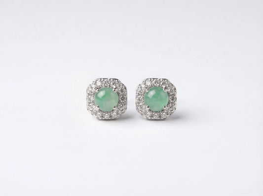 LINURE Mini Green Jade Studs