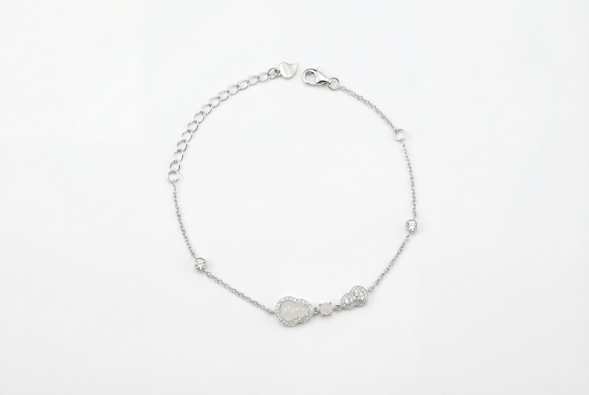 LINURE White Jade Gourd Bracelet