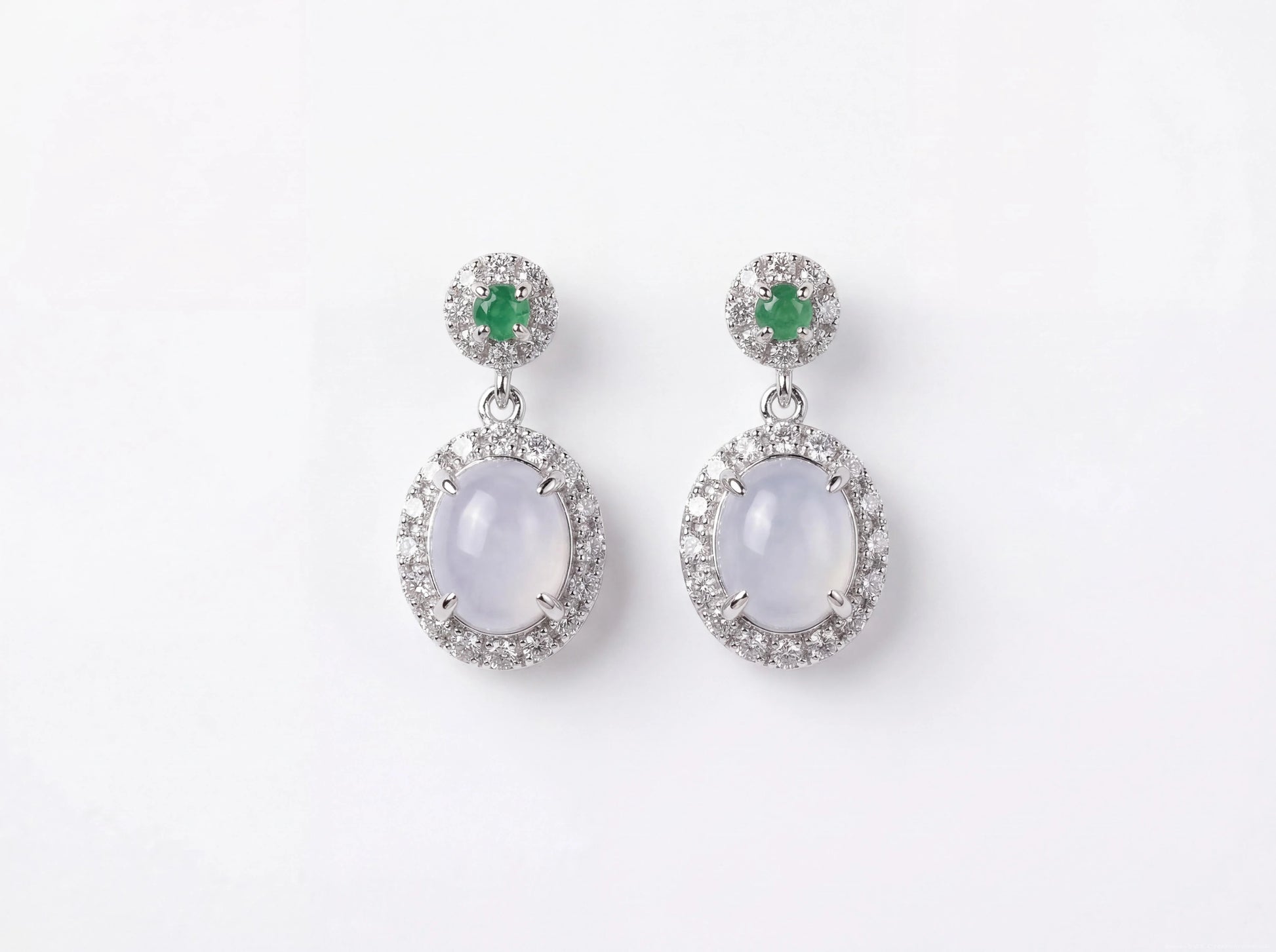 LINURE cy Jade & Green Jade Dangles
