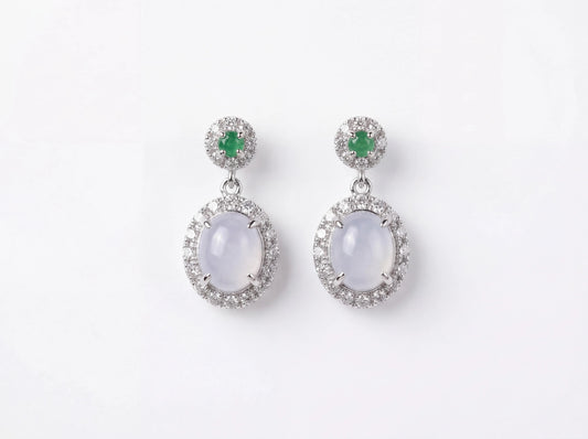 LINURE cy Jade & Green Jade Dangles